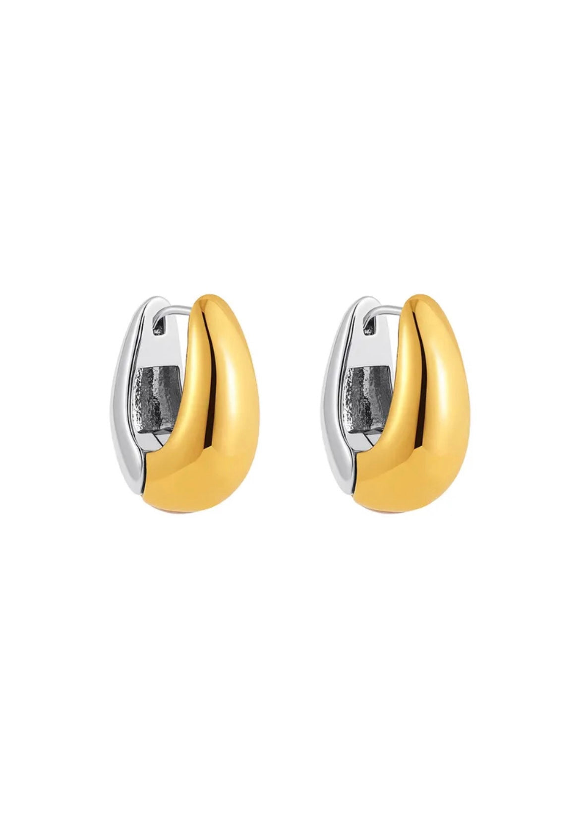 Bicolor Huggies Earrings