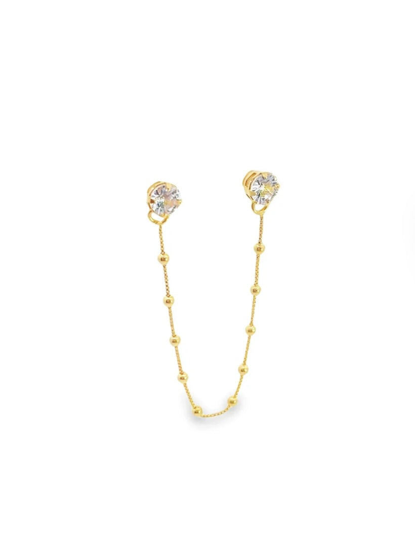 Connected Zircon Studs Earrings