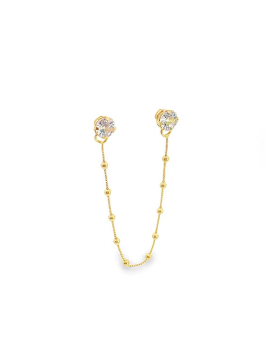 Connected Zircon Studs Earrings