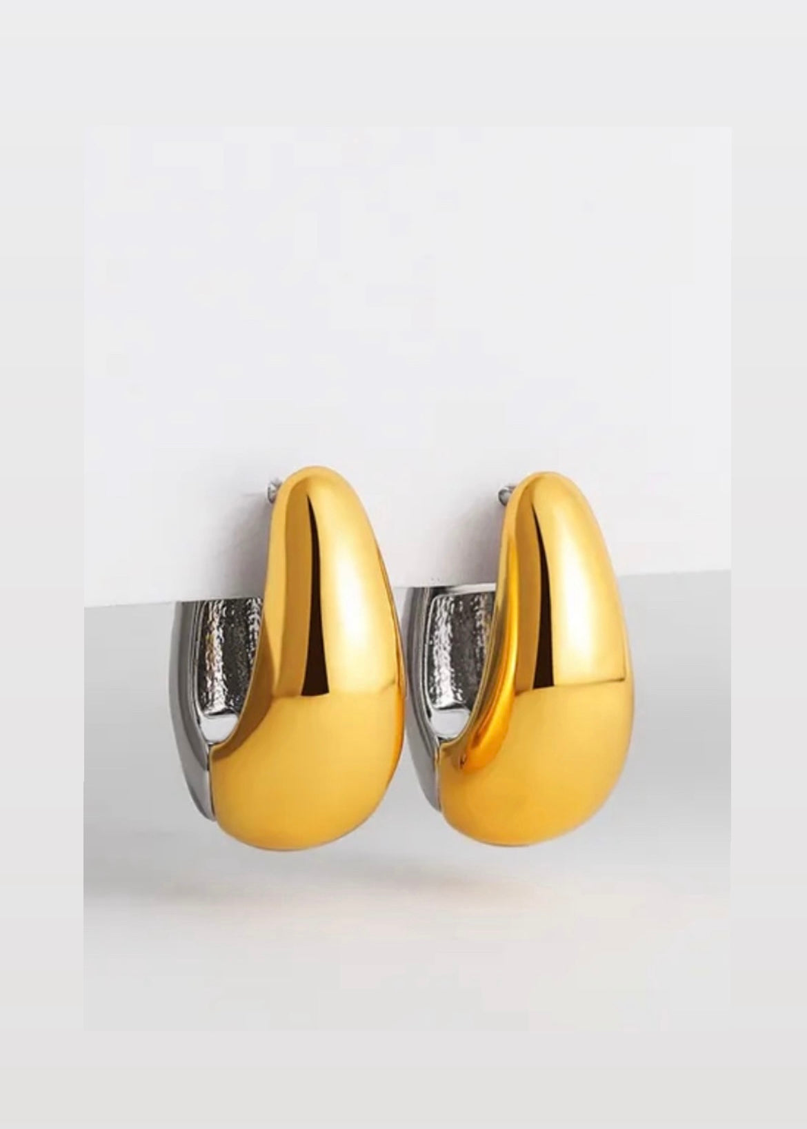 Bicolor Huggies Earrings